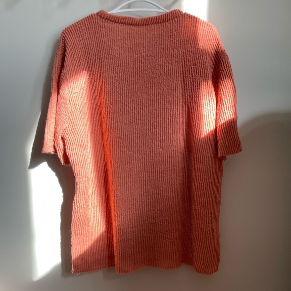Zara Thick Knit Ribbed T-Shirt - Picture 2 of 7